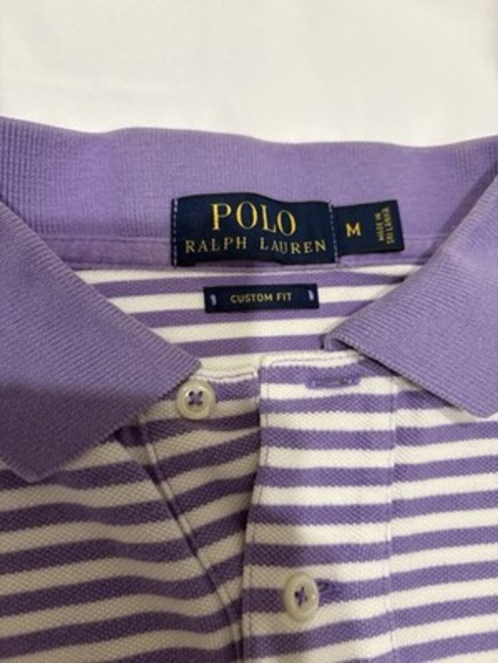 Ralph Lauren Polo Shirt Men, Custom Fit, Long Sleeve, Brown, Size XL